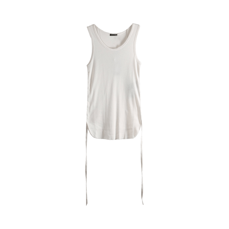 Ann Demeulemeester Mara Wrinkled Cropped Tank Top "Ivory"