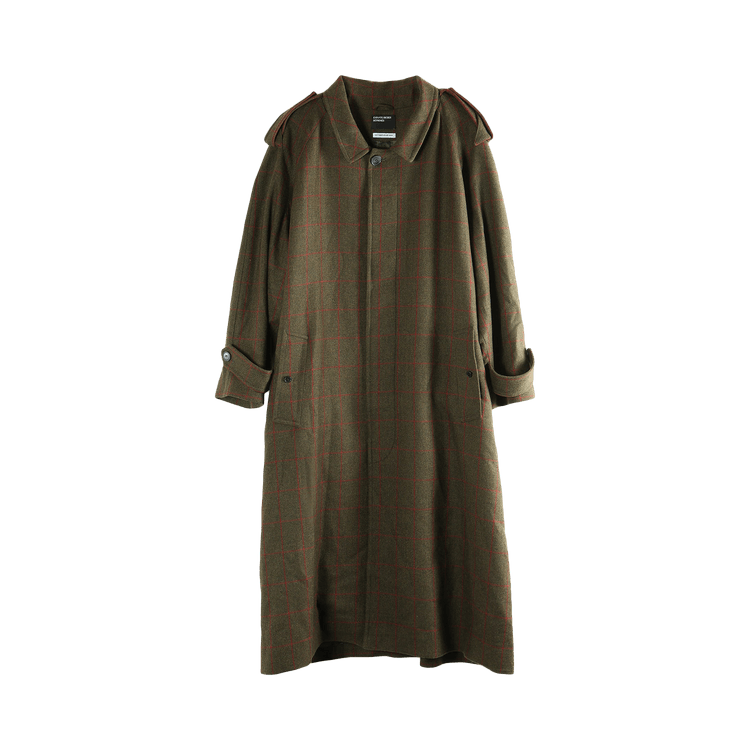 Enfants Riches Déprimés Museum Sunday Trench Coat "Green/Red Plaid"