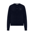 Miu Miu Cashmere 3 Button Crewneck Sweater "Bleu"