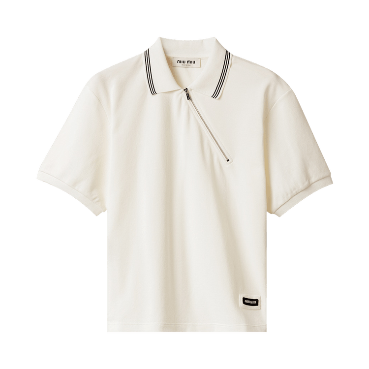 Miu Miu Polo Piquet Jersey "White"