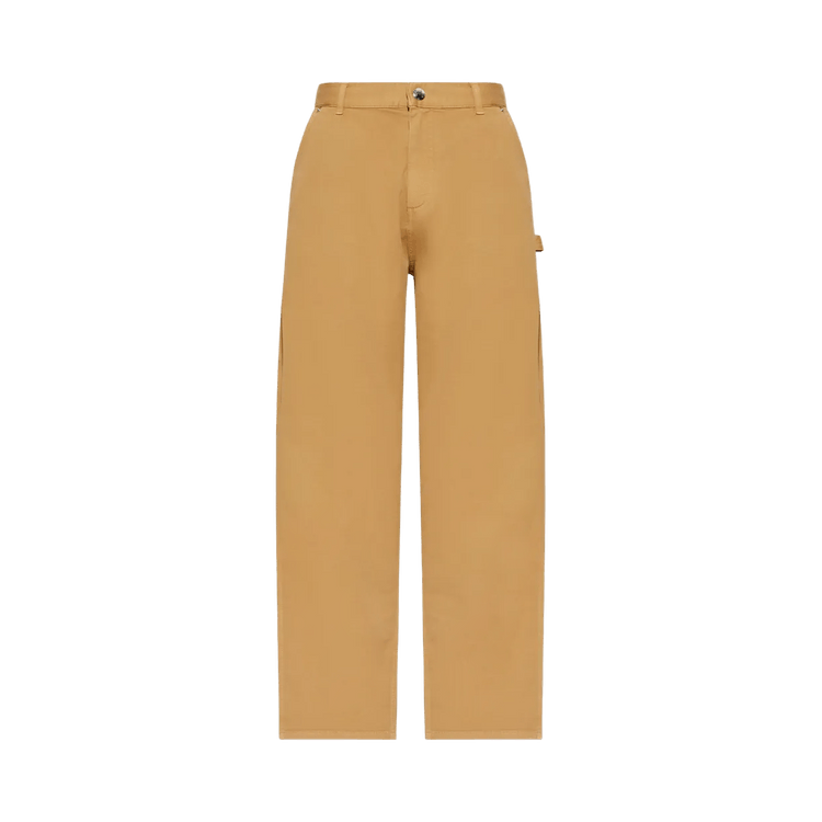 Moncler Button Up Zipper Straight Leg Trousers "Camel"