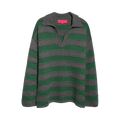 The Elder Statesman Dume Stripe Rugby "Fern/Granite"