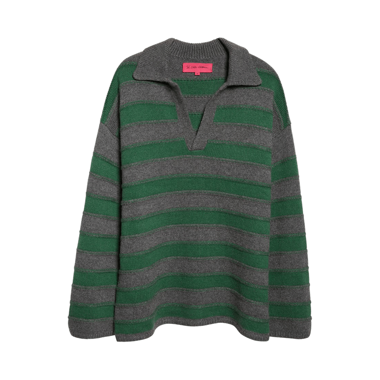 The Elder Statesman Dume Stripe Rugby "Fern/Granite"