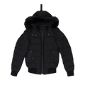 Moose Knuckles Ladriere Shearling Trim Bomber Jacket "Black"