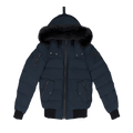 Moose Knuckles Ladriere Shearling Bomber "Navy/Black Onyx"