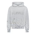 PURPLE BRAND Paint Splatter Logo Hoodie "Grey"