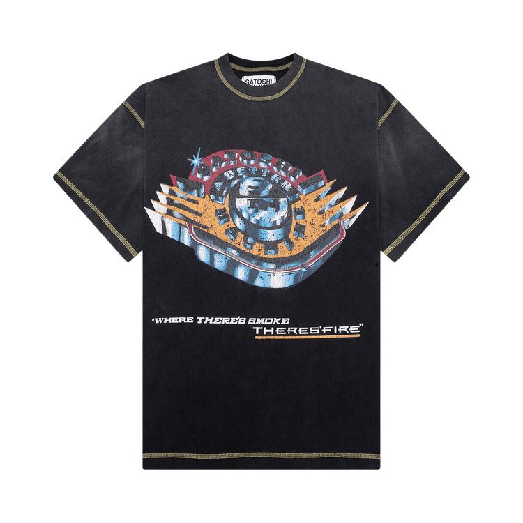 Satoshi Nakamoto Where There's Smoke There's Fire T-Shirt 'Vintage Black'