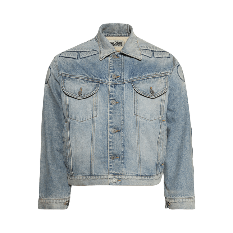 Satoshi Nakamoto Denim Moto Jacket "Blue Denim"