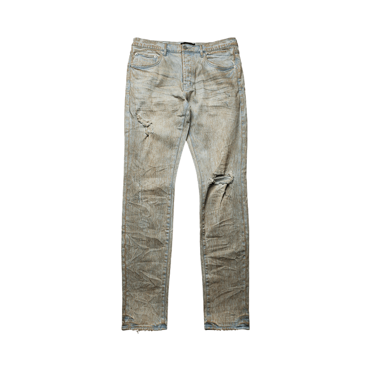 PURPLE BRAND Low Rise Skinny Leg Mud Jean "Tan"