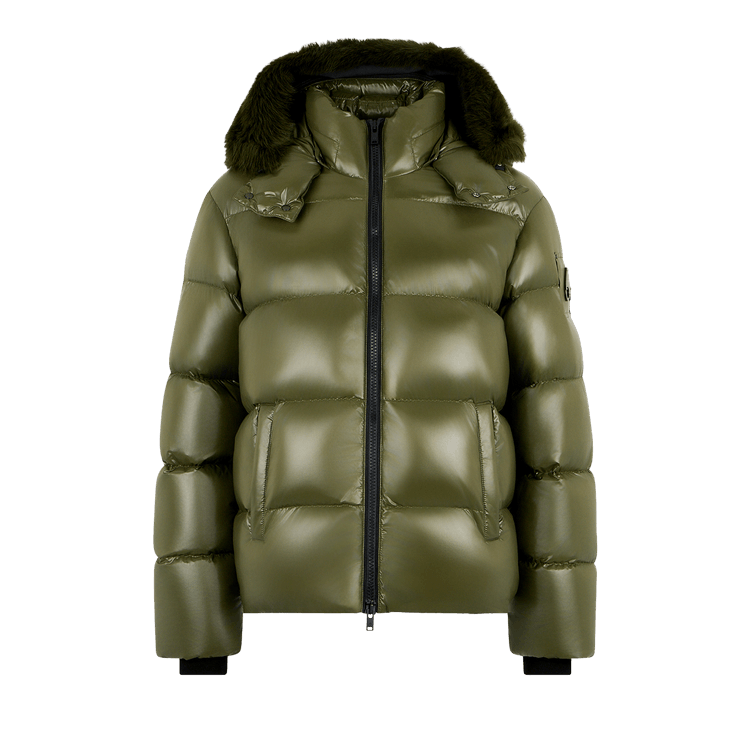 Moose Knuckles Kings Puffer Shearling Jacket "Olive"
