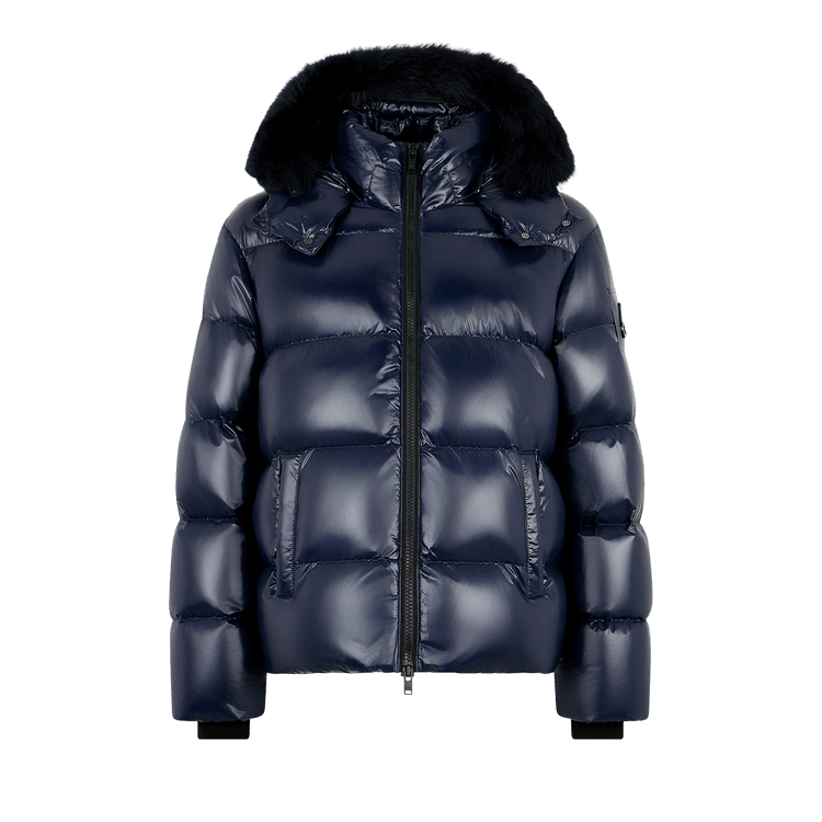 Moose Knuckles Kings Puffer Shearling Jacket "Navy"
