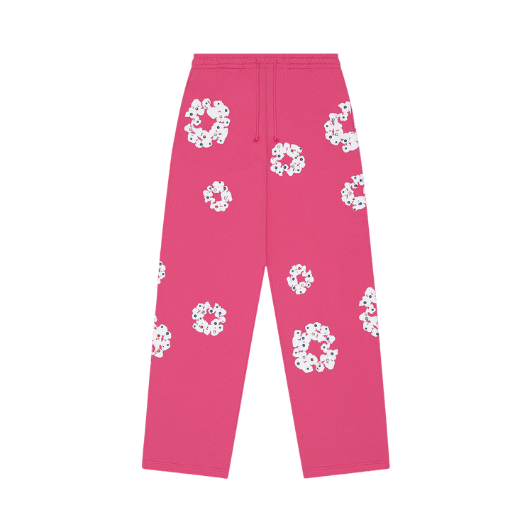 Denim Tears Rhinestone Cotton Wreath Sweatpants "Pink"