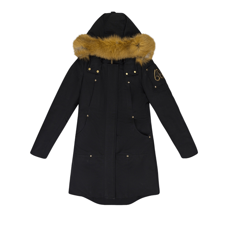 Moose Knuckles Red Fox Fur Grand Metis Parka "Black"