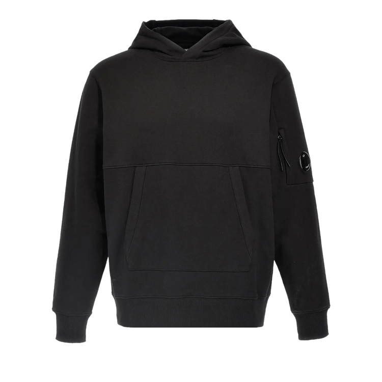 C.P. Company Diagonal Raised Fleece Hoodie "Black"
