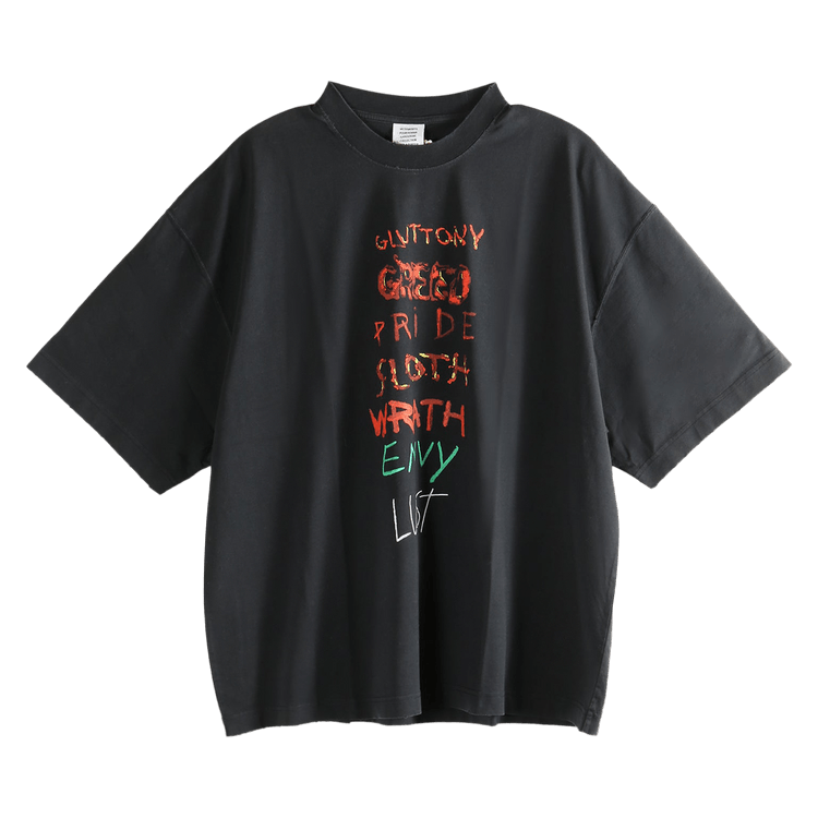 Vetements 7 Sins T-Shirt "Black"