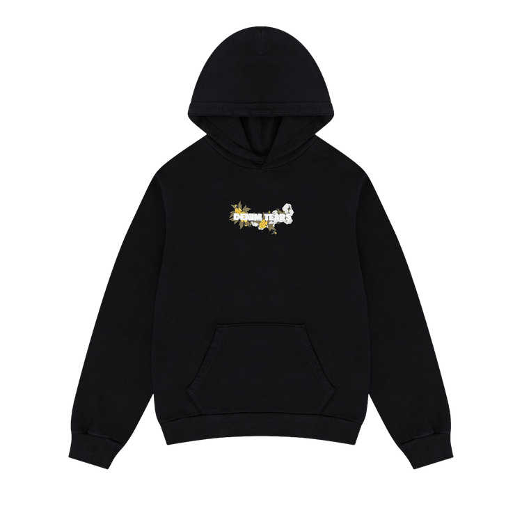 Denim Tears Embroidered Floral Logo Hoodie "Black"