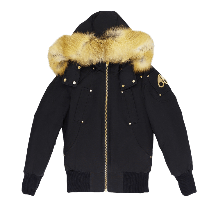 Moose Knuckles Sainte Flavie Bomber Jacket "Black/Gold"