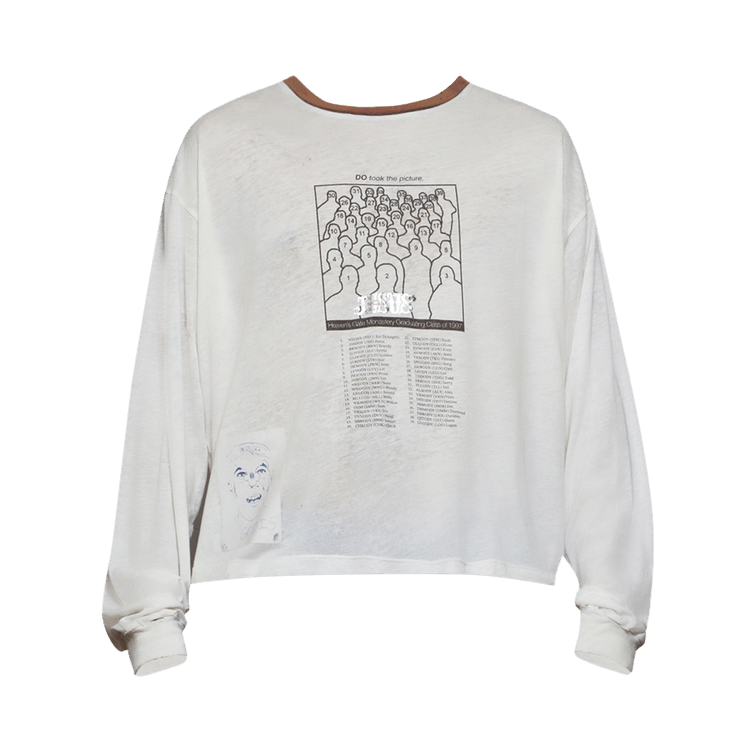 Paly Hollywood Heavens Gate Ringer Long-Sleeve T-Shirt "Vintage White"