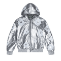 Denim Tears Leather Cotton Wreath Zip Hoodie "Silver"