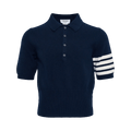 Thom Browne Wool Classic Fit Short-Sleeve Polo "Navy"