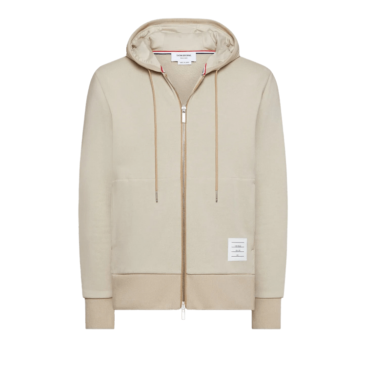 Thom Browne Zip Up Hoodie "Beige"