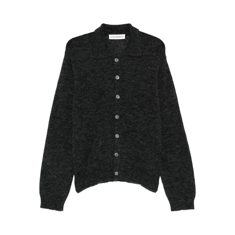 Our Legacy Evening Polo Shirt "Charcoal Melange Fuzzy Alpaca"