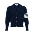 Thom Browne Wool Classic Fit V Neck Cardigan "Navy"