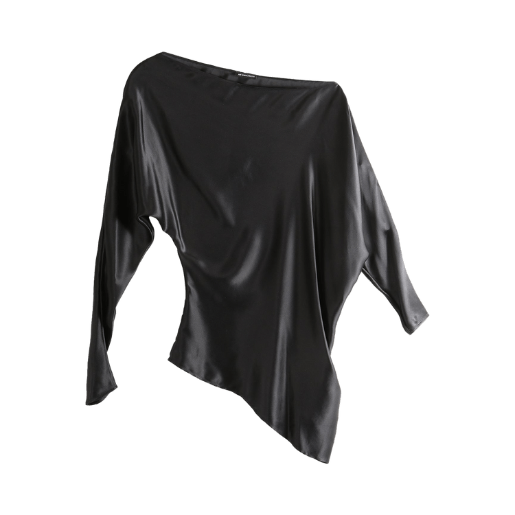 Ann Demeulemeester Roos Bias Cut Drop Shoulder Top "Black"