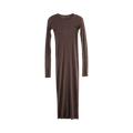 Rick Owens Rib Long-Sleeve Dress "Macassar"
