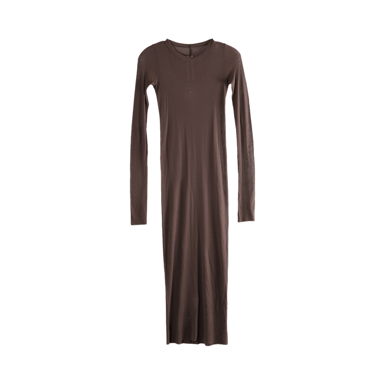Rick Owens Rib Long-Sleeve Dress "Macassar"