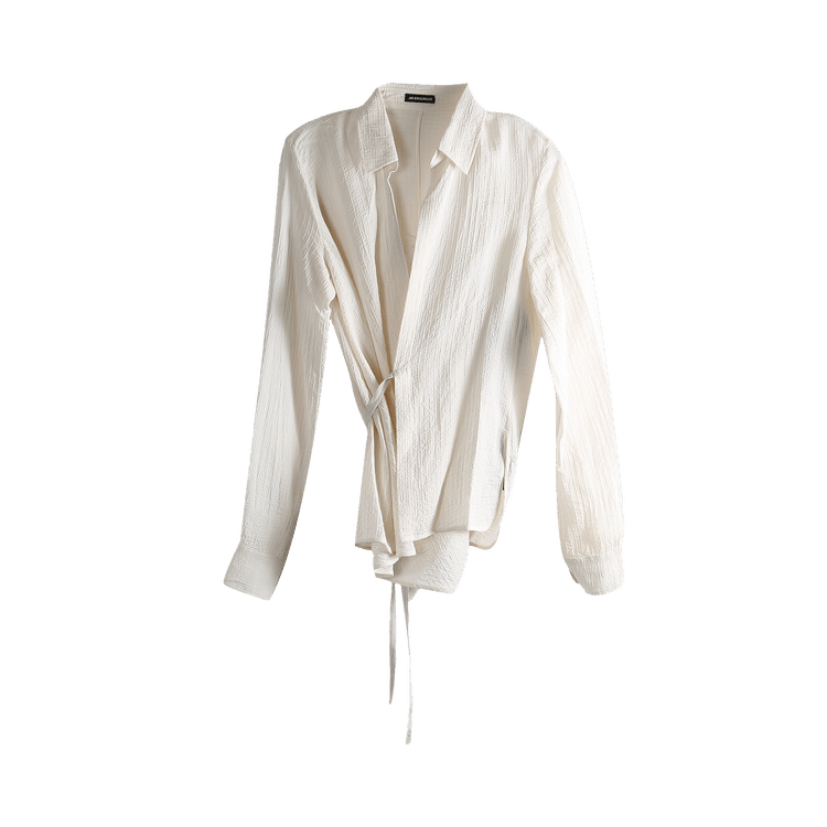 Ann Demeulemeester Alba Asymmetric Wrap Shirt "Chalk"