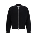 Thom Browne Chunky Wool Waffle Bomber Jacket "Black"