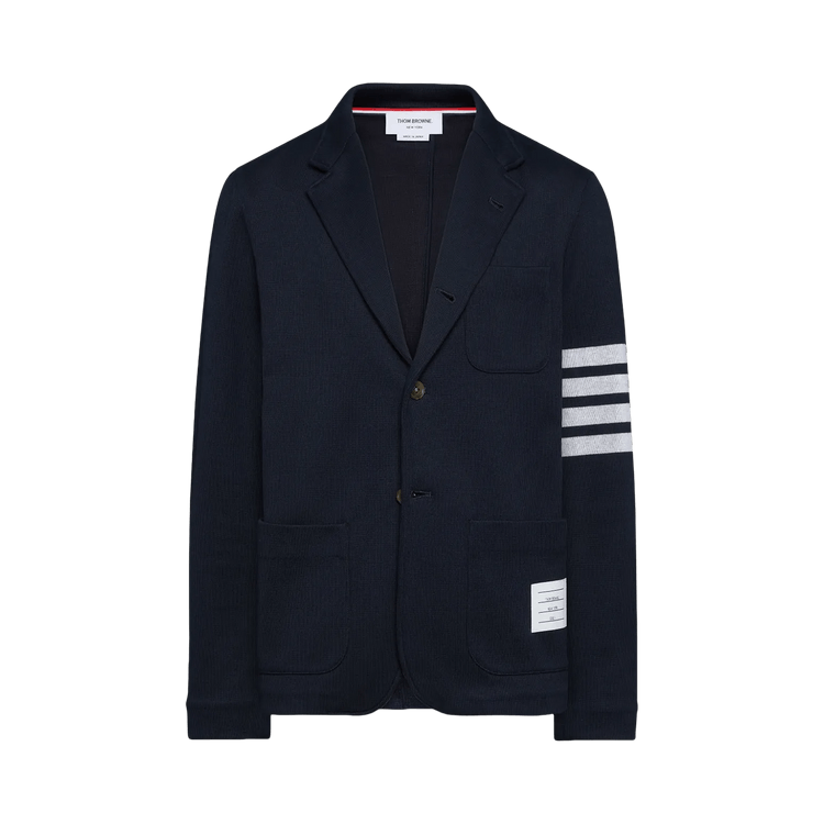 Thom Browne Double Face Knit Sack Jacket "Navy"