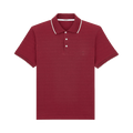 Saint Laurent Jersey Polo "Bordeaux/Naturel"