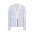 Thom Browne Milano Classic V Neck Cardigan "Pale Grey"