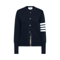 Thom Browne Classic Fit Crew Neck Cardigan "Navy"