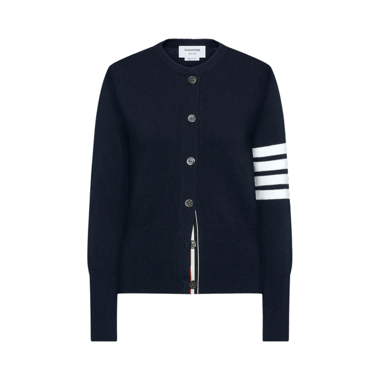 Thom Browne Classic Fit Crew Neck Cardigan "Navy"