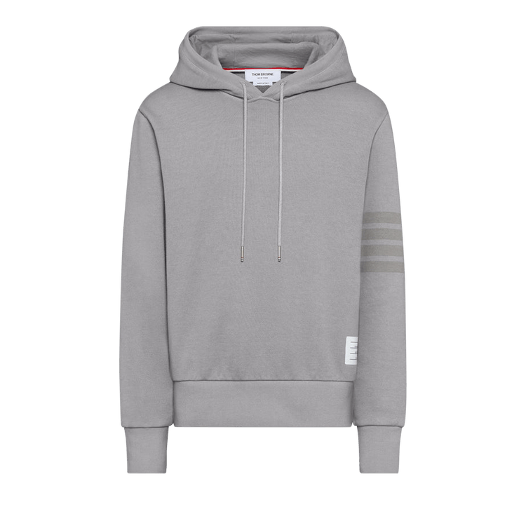 Thom Browne 4 Bar Overdyed Hoodie Pullover "Light Grey"