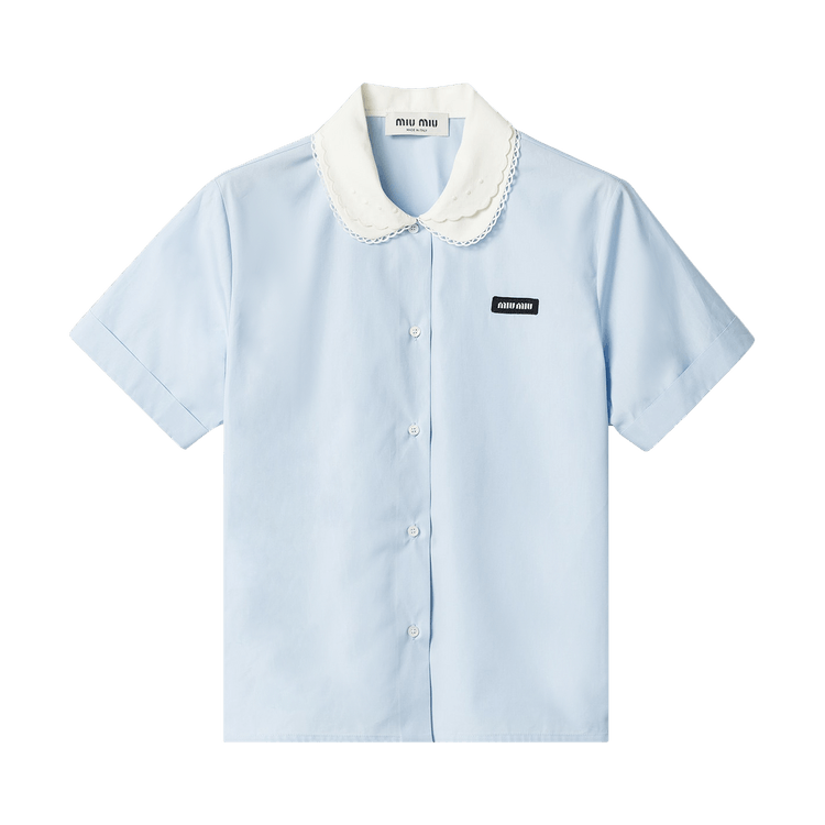 Miu Miu Poplin Shirt "Sky Blue"