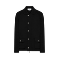 Thom Browne Cotton Cashmere Zip Up Jacket "Black"