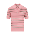 Miu Miu Striped Polo Shirt "Rosa"