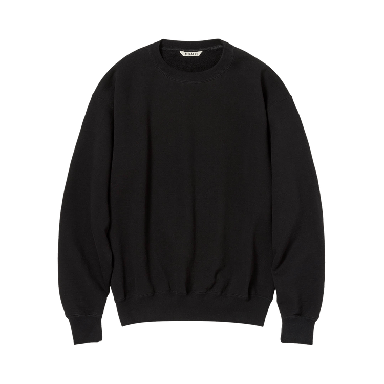 Auralee Smooth Soft BD Sweatshirt "Black"