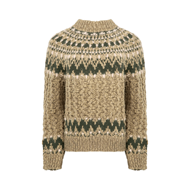 Moncler Grenoble Geometric Jacquard Sweater "Brown"