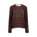 R13 Printed Relaxed Crewneck "Red Hearts On Black"