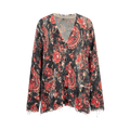 R13 Printed Boyfriend Cardigan "Black/Red/Multicolor"