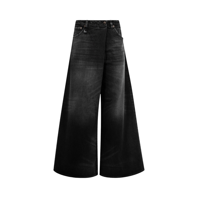 R13 Nico Wrap Jean "Essex Black"