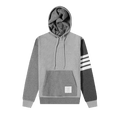 Thom Browne Tonal Fun Mix Hoodie Pullover "Tonal Grey"