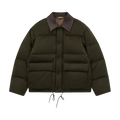 Auralee Baby Camel Flannel Down Blouson "Dark Olive"