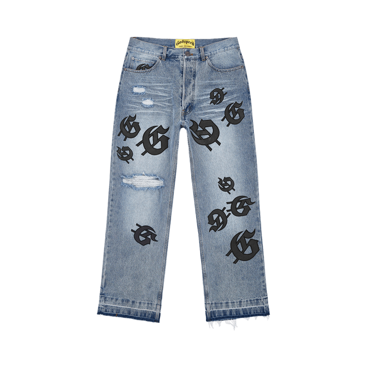 Godspeed Scattered GS Logo Denim "Blue Wash"