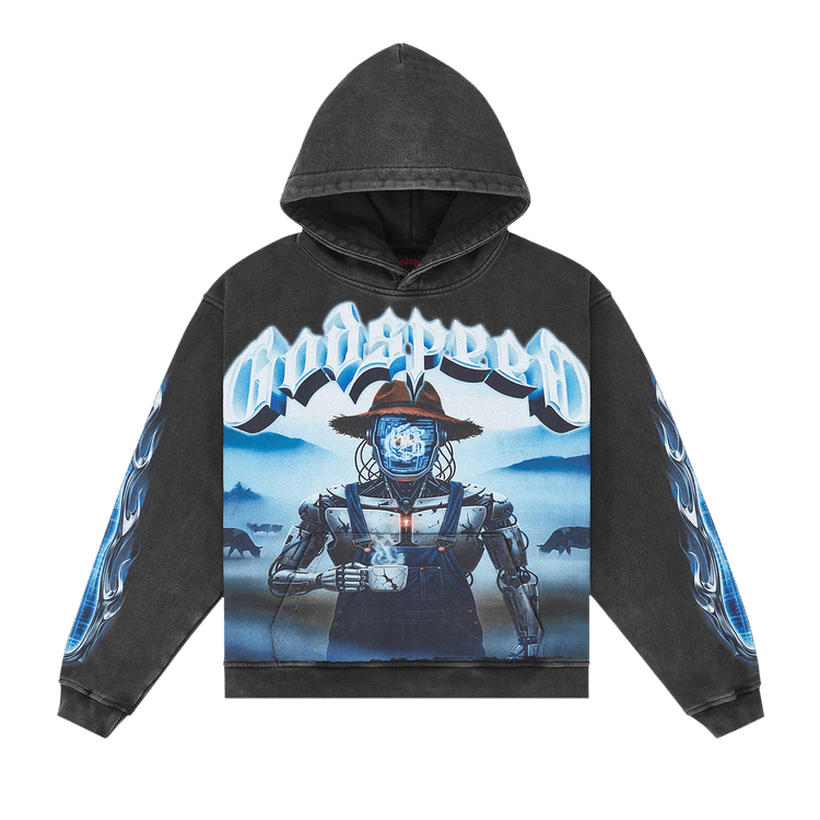 Godspeed Aura Farm Hoodie "Black Wash"